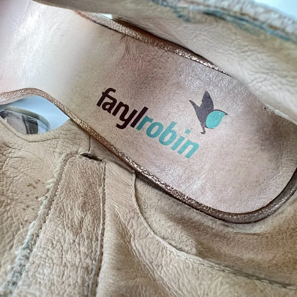 FARYL ROBIN Drea Metallic Clear Heel Platform Ankle Booties - Picture 7 of 12